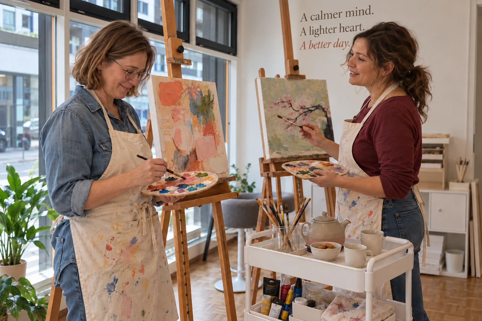 Gemeinsam malen im Atelier · 1