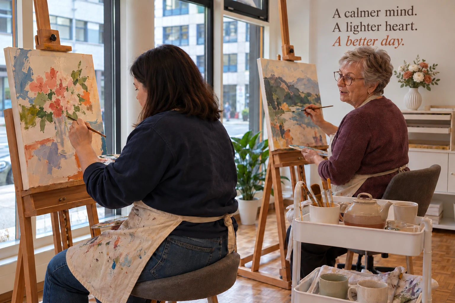 Gemeinsam malen im Atelier · 3